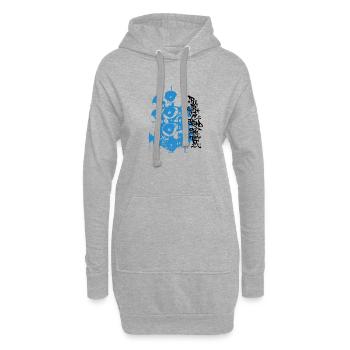 Public Soundsystem - Sweat-shirt à capuche long Femme - gris chiné - Devant
