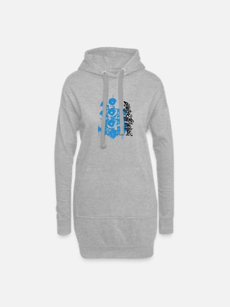 public soundsystem - Hoodie-Kleid - Grau meliert