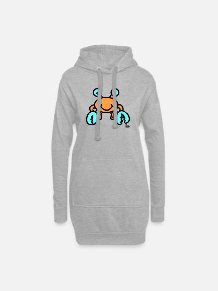 Cancer big - Hoodie Dress - heather grey