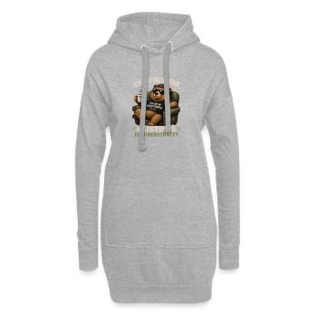 Energiemodus Bär: Leistung Überschätzt - Hoodie-Kleid - Grau meliert - Vorne