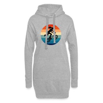 Idée cadeau pour le cycliste de BMX avec BMX freestyle - Sweat-shirt à capuche long Femme - gris chiné - Devant