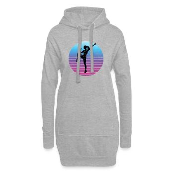 Gruppenfitness Geschenk für die Cardio-Liebhaberin - Hoodie-Kleid - Grau meliert - Vorne
