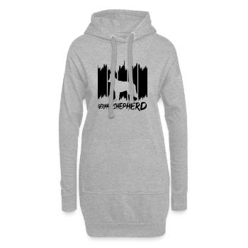 Berger allemand - Sweat-shirt à capuche long Femme - gris chiné - Devant