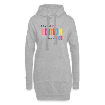 Limited edition Made in 1968 - Sweat-shirt à capuche long Femme - gris chiné - Devant