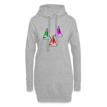 Voile - Sweat-shirt à capuche long Femme - gris chiné - Devant