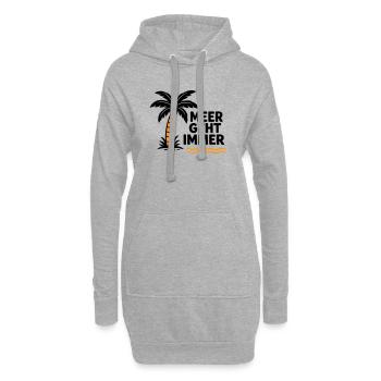 Orangen Palme am Meer - Hoodie-Kleid - Grau meliert - Vorne