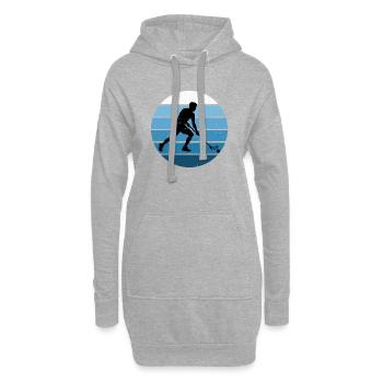 Die Floorballspieler und Floorball passen zusammen - Hoodie-Kleid - Grau meliert - Vorne