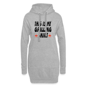 Griller - Sweat-shirt à capuche long Femme - gris chiné - Devant