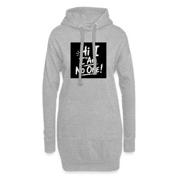 Salut, je ne suis personne - Sweat-shirt à capuche long Femme - gris chiné - Devant