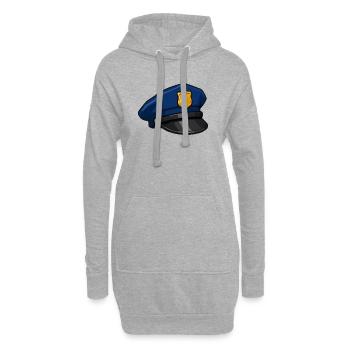 Casquette de police en dessin animé avec insigne - Sweat-shirt à capuche long Femme - gris chiné - Devant
