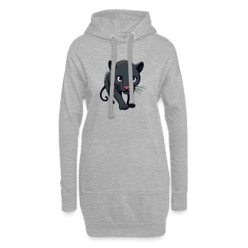 Panther - Hoodie-Kleid - Grau meliert - Vorne