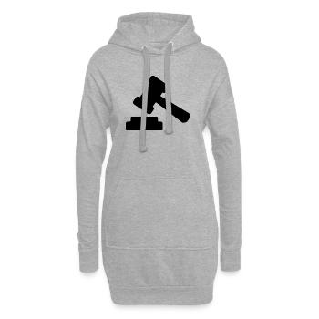 Avocat Droit Droit Avocat Balance Droit Judiciaire - Sweat-shirt à capuche long Femme - gris chiné - Devant