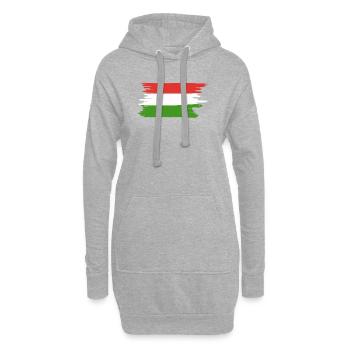 Ungarn Fahne Urlaub - Hoodie-Kleid - Grau meliert - Vorne