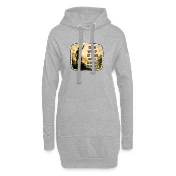 Dein Wille ist deine Waffe - Hoodie-Kleid - Grau meliert - Vorne