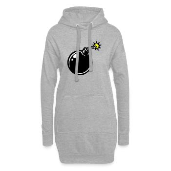 Bombe Comic - Hoodie-Kleid - Grau meliert - Vorne