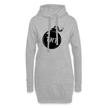 Symbole TNT de la bombe - Sweat-shirt à capuche long Femme - gris chiné - Devant