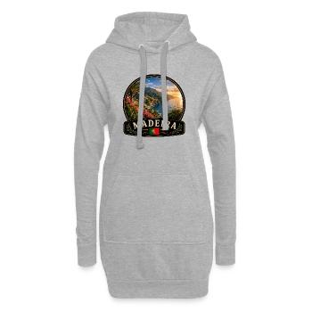 Madeira Funchal Paradies Blumen Atlantik Urlaub - Hoodie-Kleid - Grau meliert - Vorne