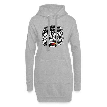 Vor dem Anpfiff Mensch, danach schwer vermittelbar - Hoodie-Kleid - Grau meliert - Vorne