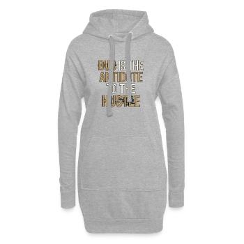 Dub Hustle - Hoodie-Kleid - Grau meliert - Vorne