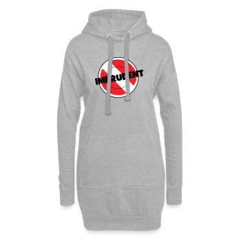 Imprudent - Sweat-shirt à capuche long Femme - gris chiné - Devant