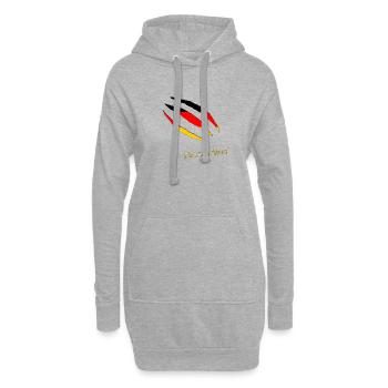 Kratzerflagge Deutschland Deutschland_Risse_Flagge - Hoodie-Kleid - Grau meliert - Vorne