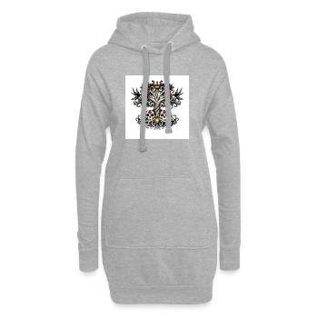 Kronenbaum der Totenschädel - Hoodie-Kleid - Grau meliert - Vorne