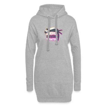 Stratégie d’économie d’énergie Chat - Sweat-shirt à capuche long Femme - gris chiné - Devant