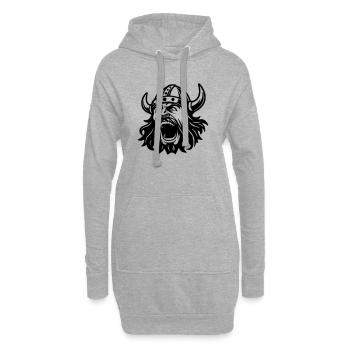 Wikinger Black Head - Hoodie-Kleid - Grau meliert - Vorne