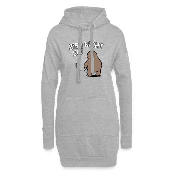 Zieh nicht so! Lustiges Faultier mit Schnecke - Hoodie-Kleid - Grau meliert - Vorne