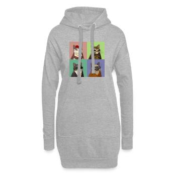 Alt Cats Quartett - Hoodie-Kleid - Grau meliert - Vorne