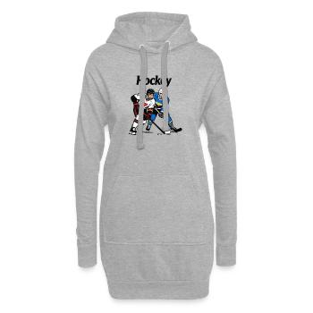 hockey sur glace - Sweat-shirt à capuche long Femme - gris chiné - Devant