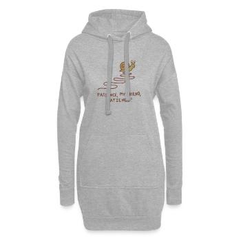 Geduld-Schnecke - Hoodie-Kleid - Grau meliert - Vorne