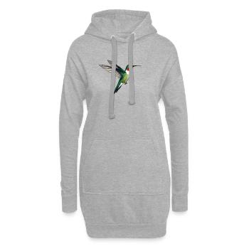Colibri - Sweat-shirt à capuche long Femme - gris chiné - Devant
