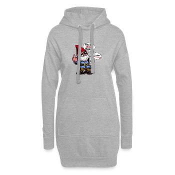 Korn-Gnom: Tag Ohne Korn Sinnlos - Hoodie-Kleid - Grau meliert - Vorne