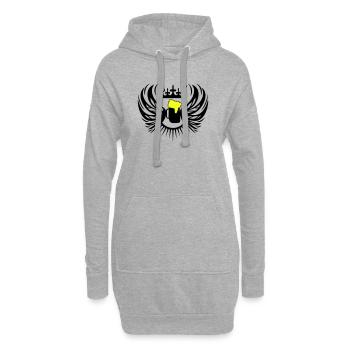 bier_wappen2 - Hoodie-Kleid - Grau meliert - Vorne