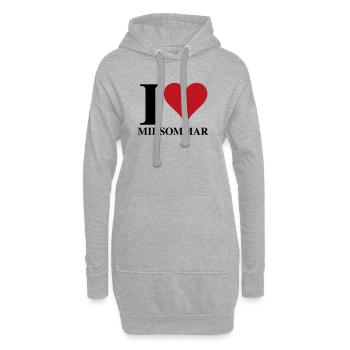 J’adore Midsummer - Sweat-shirt à capuche long Femme - gris chiné - Devant