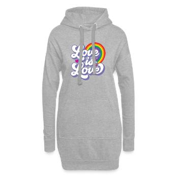 Mois de la fierté LGBTQ - L’amour, c’est l’amour - Sweat-shirt à capuche long Femme - gris chiné - Devant
