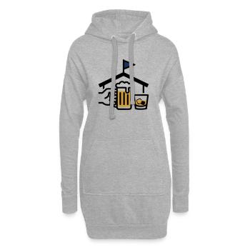 Excursion masculine du Clubhouse Beer Golf Club du trou 19 - Sweat-shirt à capuche long Femme - gris chiné - Devant