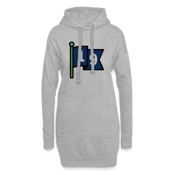Loch 19 Golffahne Golfclub Herrenausflug Bier - Hoodie-Kleid - Grau meliert - Vorne