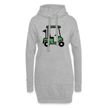 Voiturette de golf Voiture de golf Club de golf Hommes - Sweat-shirt à capuche long Femme - gris chiné - Devant