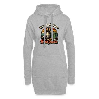 Trash Panda Retro Sonnenbrillen Vibe - Hoodie-Kleid - Grau meliert - Vorne