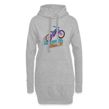 Chargez Envoyez-le Neon E-Bike - Sweat-shirt à capuche long Femme - gris chiné - Devant