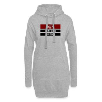 Les mathématiques La seule matière qui compte Nerd Mathe Logo - Sweat-shirt à capuche long Femme - gris chiné - Devant