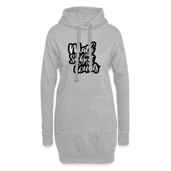 Les mathématiques La seule matière qui compte Nerd Mathe Logo - Sweat-shirt à capuche long Femme - gris chiné - Devant