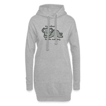 Koala mignon - Koalificé pour ne rien faire - Sweat-shirt à capuche long Femme - gris chiné - Devant