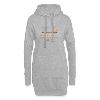 Geduldsfaden als Zündschnur - Hoodie-Kleid - Grau meliert - Vorne