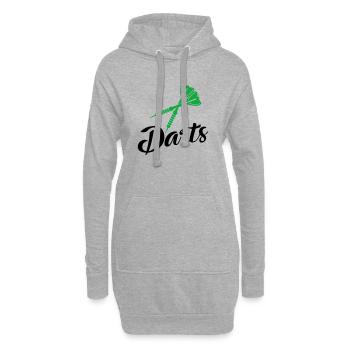 fléchettes - Sweat-shirt à capuche long Femme - gris chiné - Devant