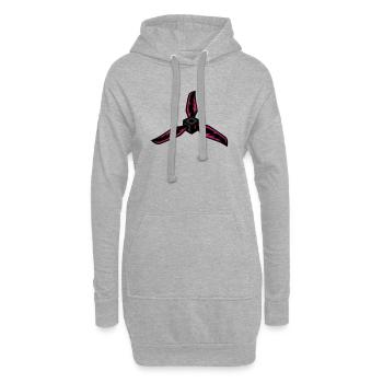 Drohnen Propeller FPV Racing RC Modellbau - Hoodie-Kleid - Grau meliert - Vorne