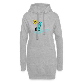 Surfer Sonne - Hoodie-Kleid - Grau meliert - Vorne