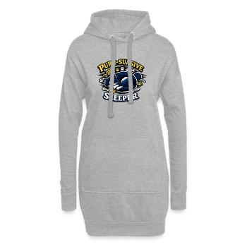 Purr-Suasive Sleeper Katze - Hoodie-Kleid - Grau meliert - Vorne
